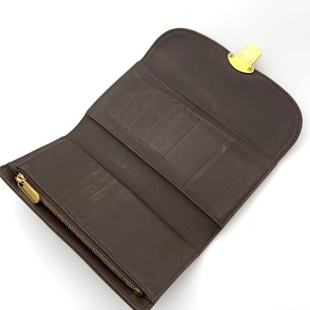 ルイヴィトン マヒナ 長財布 アメリア マロンブラウン カード18枚収納