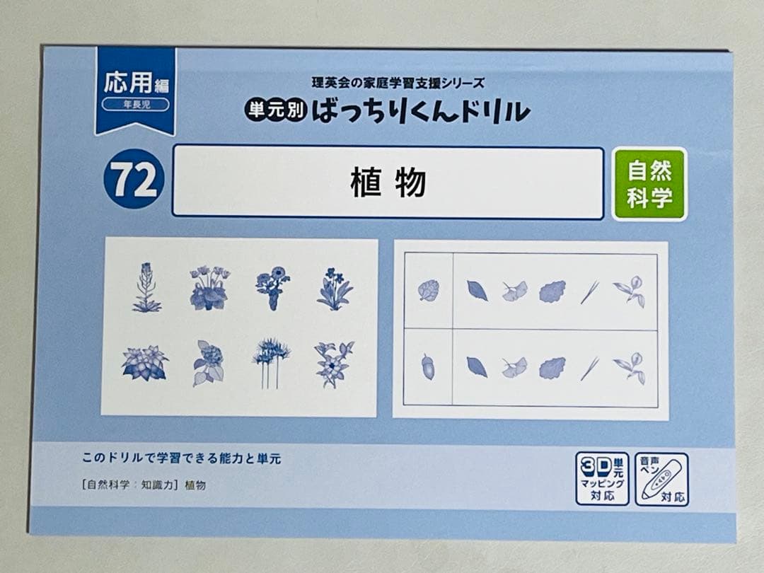 理英会 ばっちりくんドリル 72 植物 - メルカリ