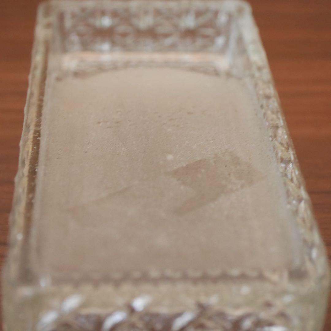 ガラスの硯 長さ12.5cm 戦前 アンティーク とろとろガラス　書道