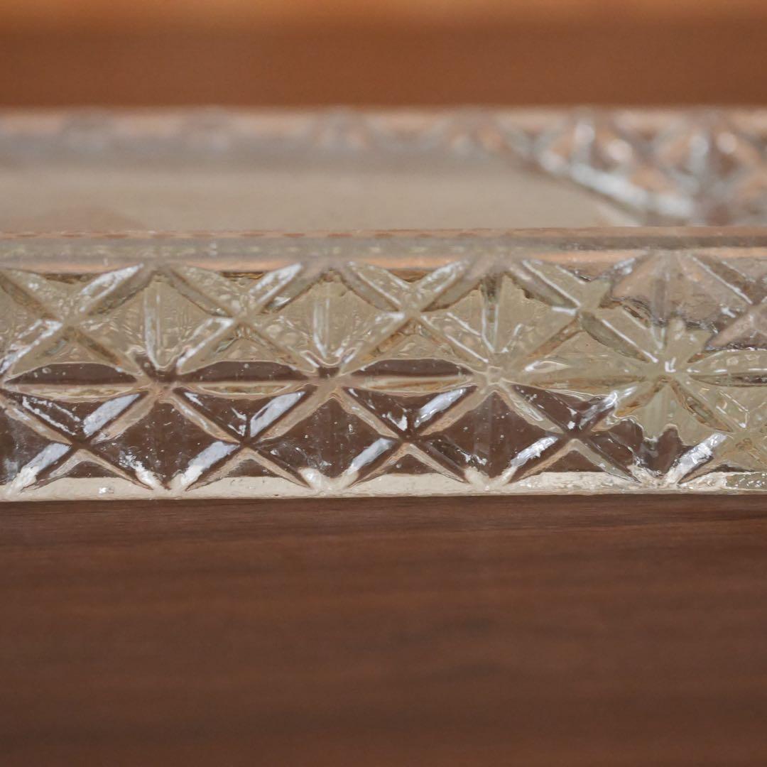 ガラスの硯 長さ12.5cm 戦前 アンティーク とろとろガラス　書道