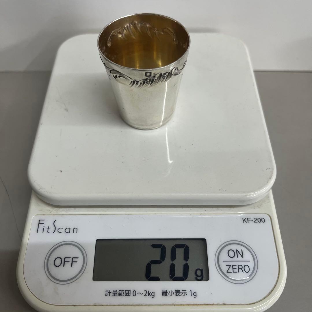 フランス　アンティーク　シルバー　銀製　リキュールカップ