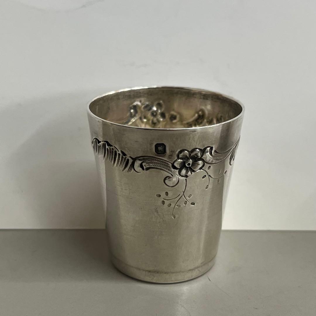 フランス　アンティーク　シルバー　銀製　リキュールカップ
