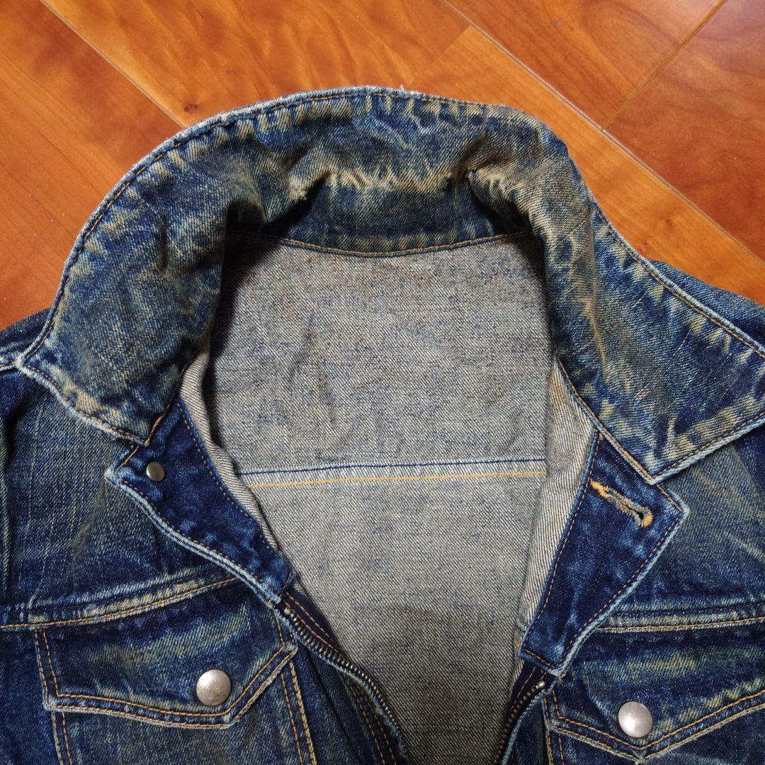 ナンバーナイン　音符デニムジャケット　ジッポ跡　宮下期　Gジャン