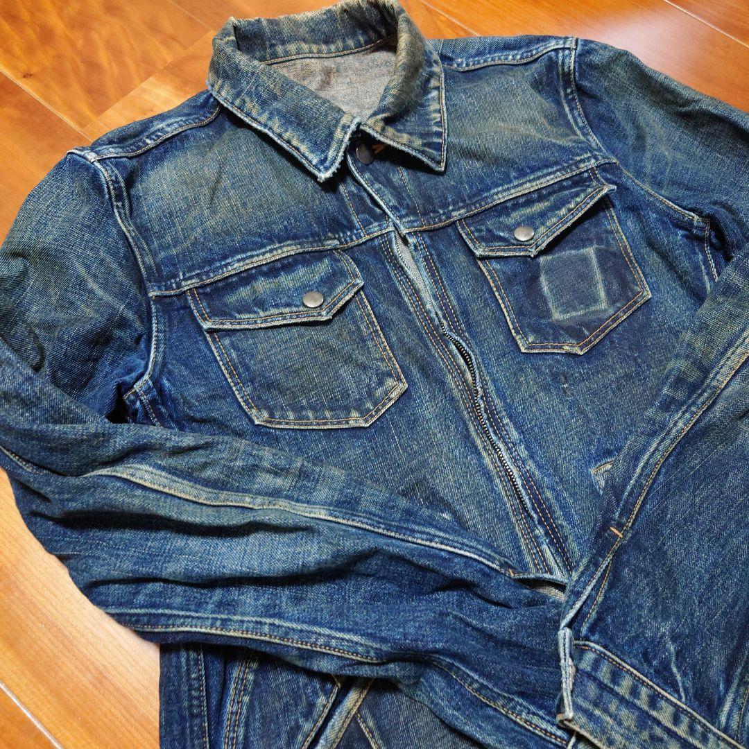 ナンバーナイン　音符デニムジャケット　ジッポ跡　宮下期　Gジャン