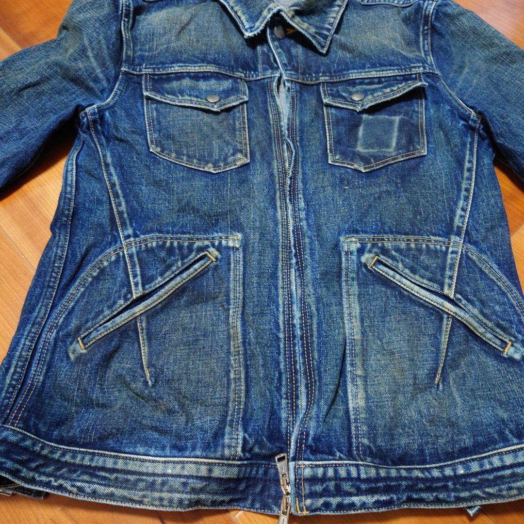 ナンバーナイン　音符デニムジャケット　ジッポ跡　宮下期　Gジャン