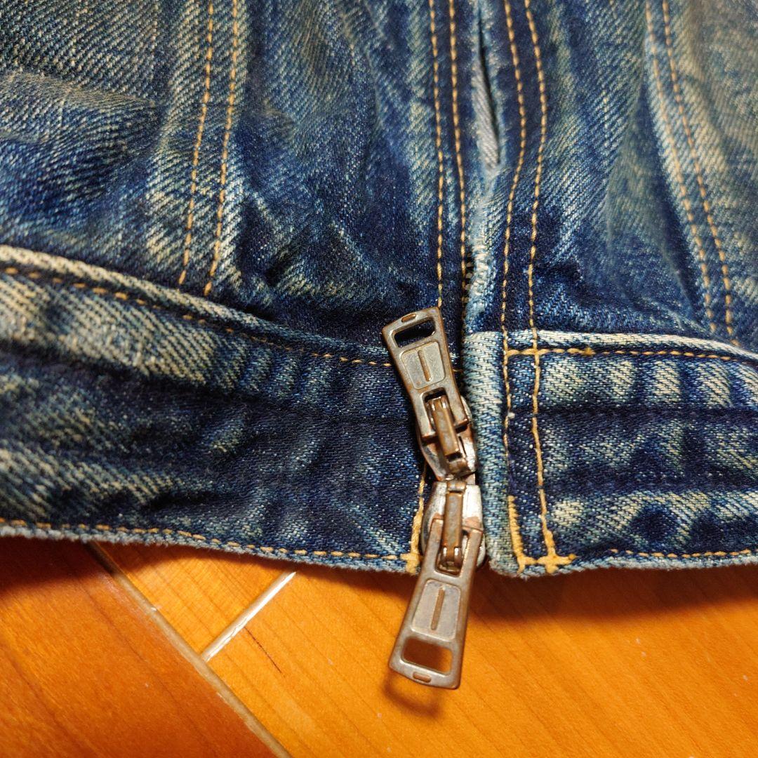 ナンバーナイン　音符デニムジャケット　ジッポ跡　宮下期　Gジャン