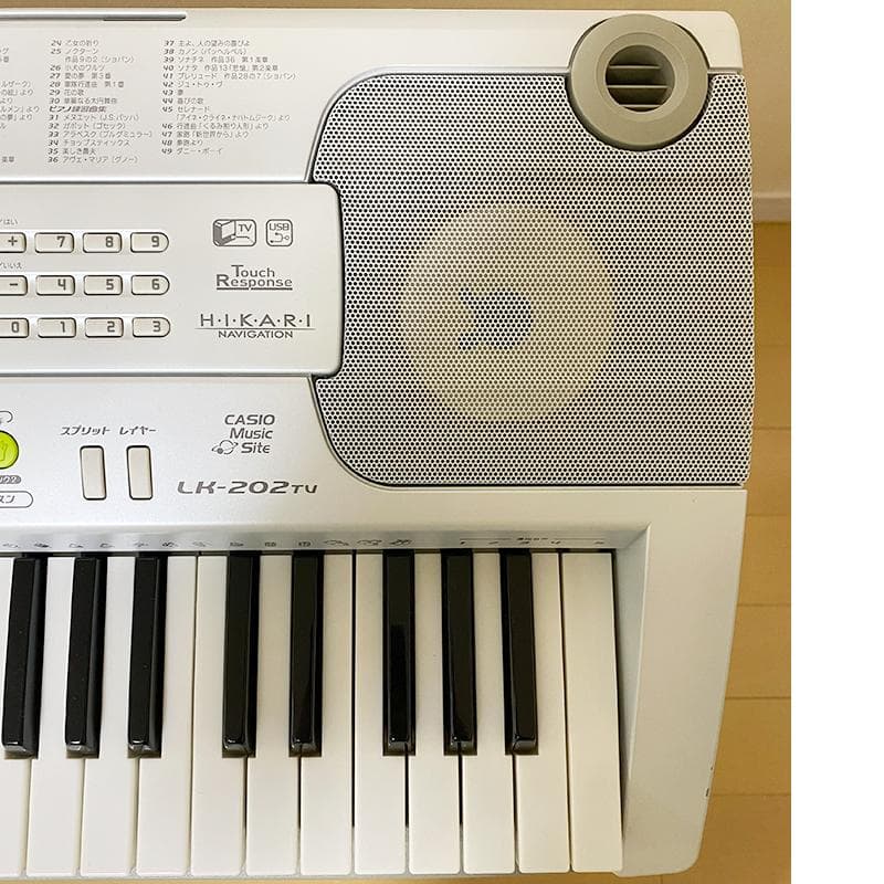 美品】CASIO 光ナビゲーション キーボード LK-202TV スタンド付き