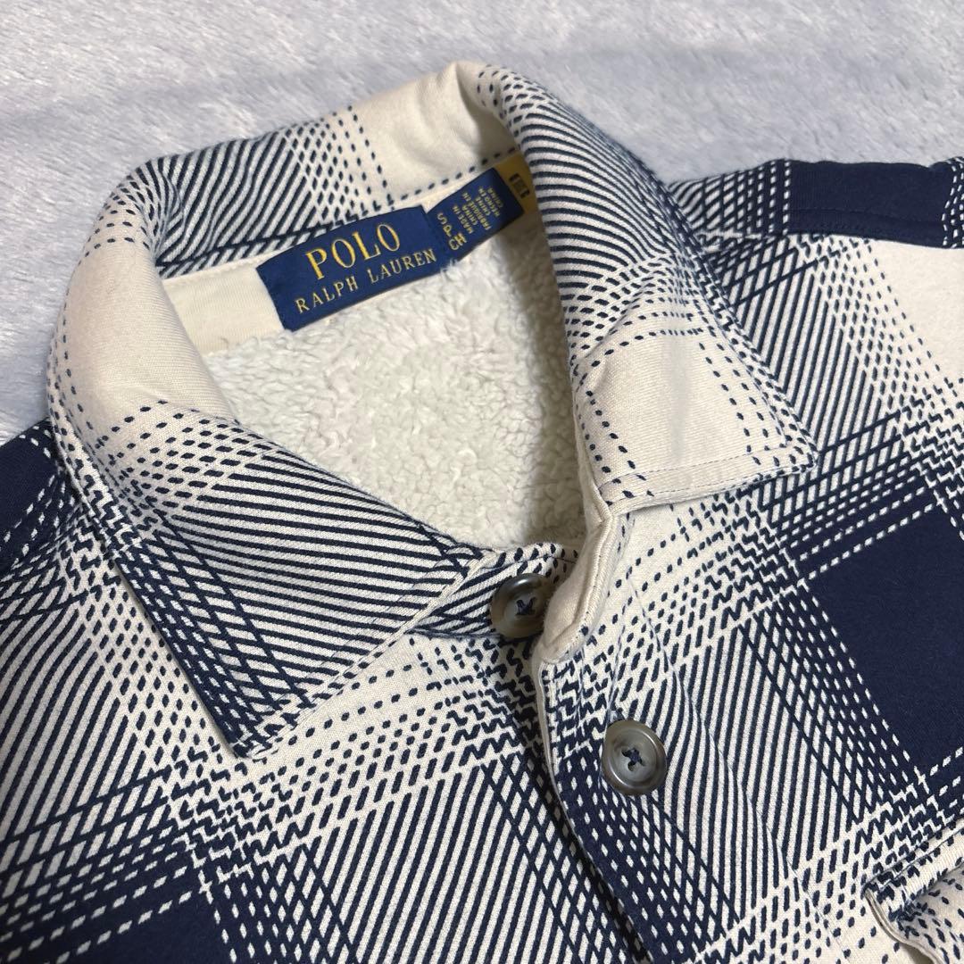 極美品⭐️ポロラルフローレン 裏ボアチェックシャツジャケット - メルカリ