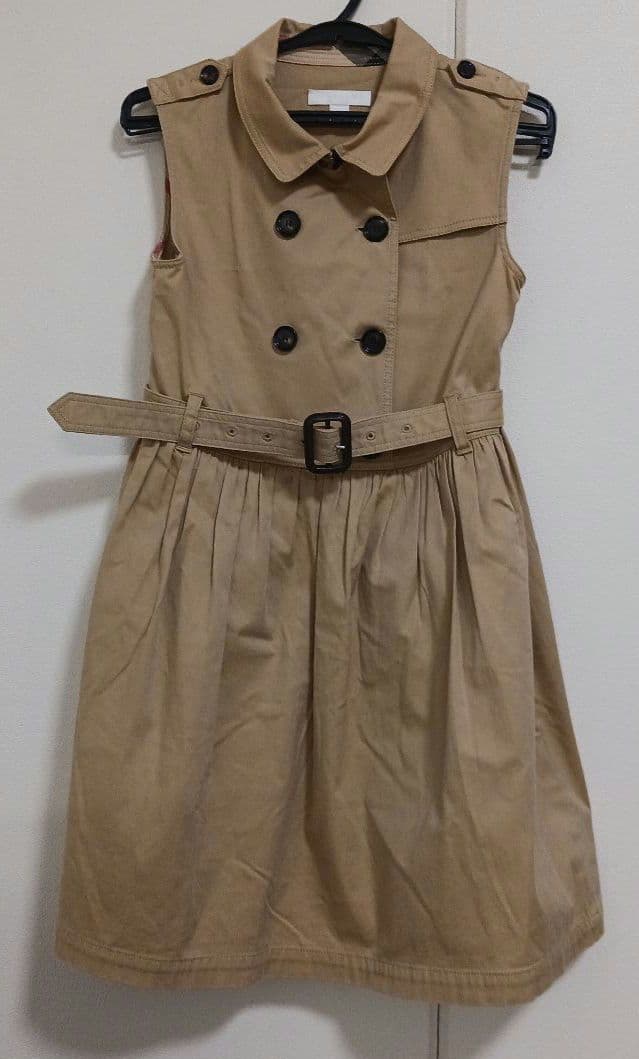 BURBERRY KIDS ノースリーブ トレンチコート風 ワンピース 10Y