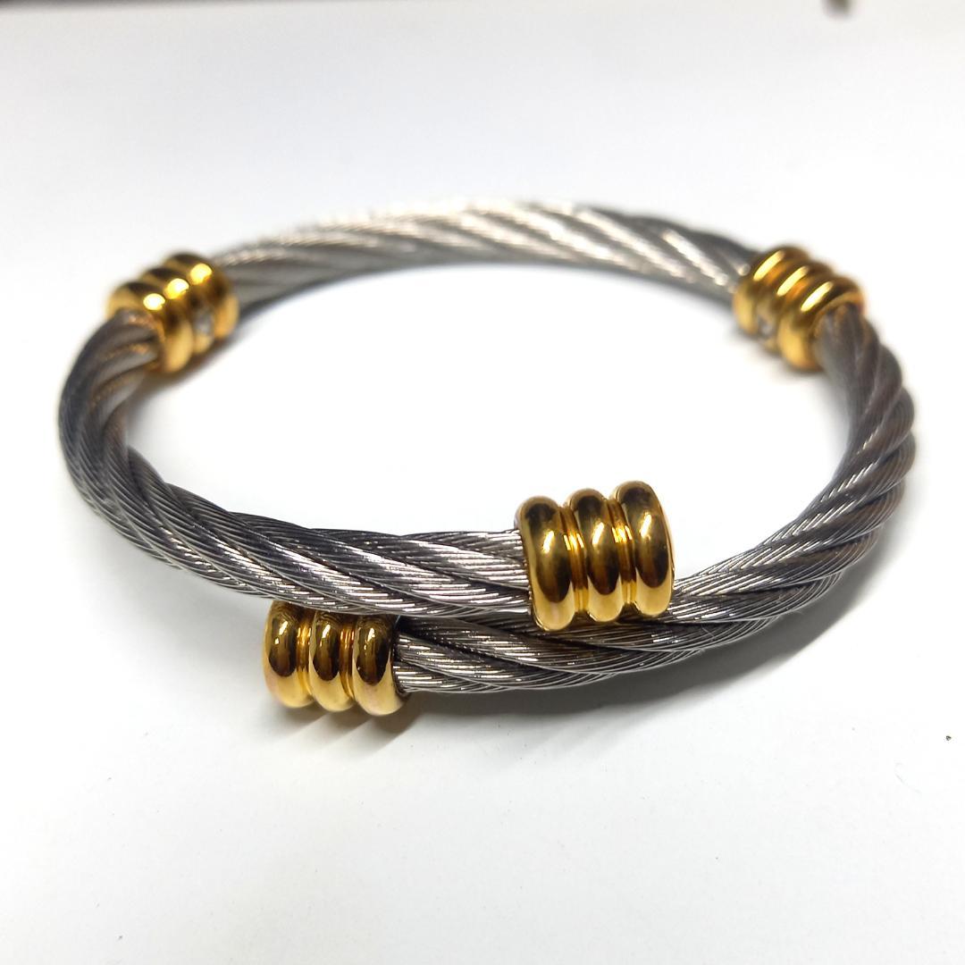 極美品 フィリップシャリオール ワイヤー ブレスレット バングル