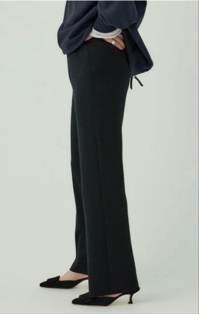 【Chaos】シエラウールニットパンツ黒