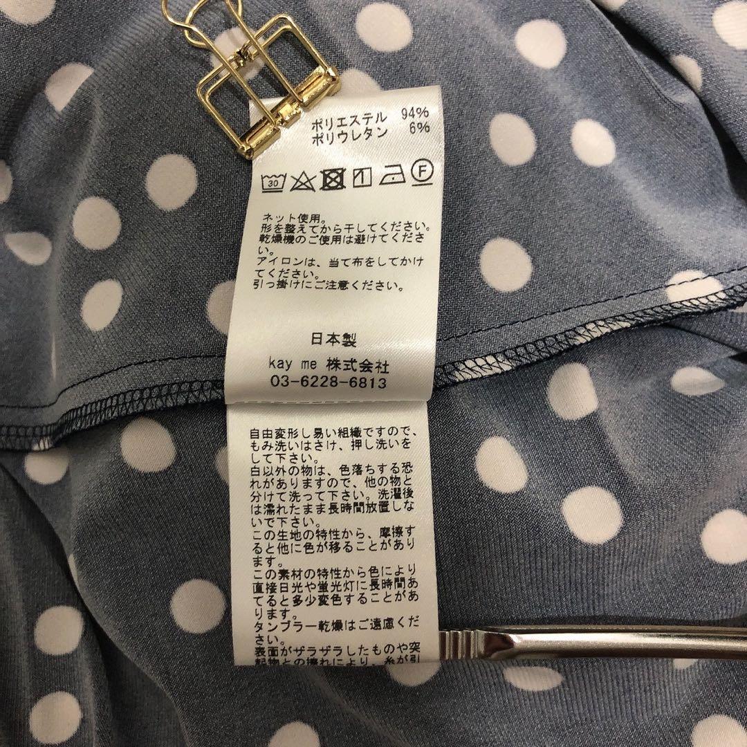 kay me♡カシュクールワンピース ひざ丈 七分袖 ドット 9