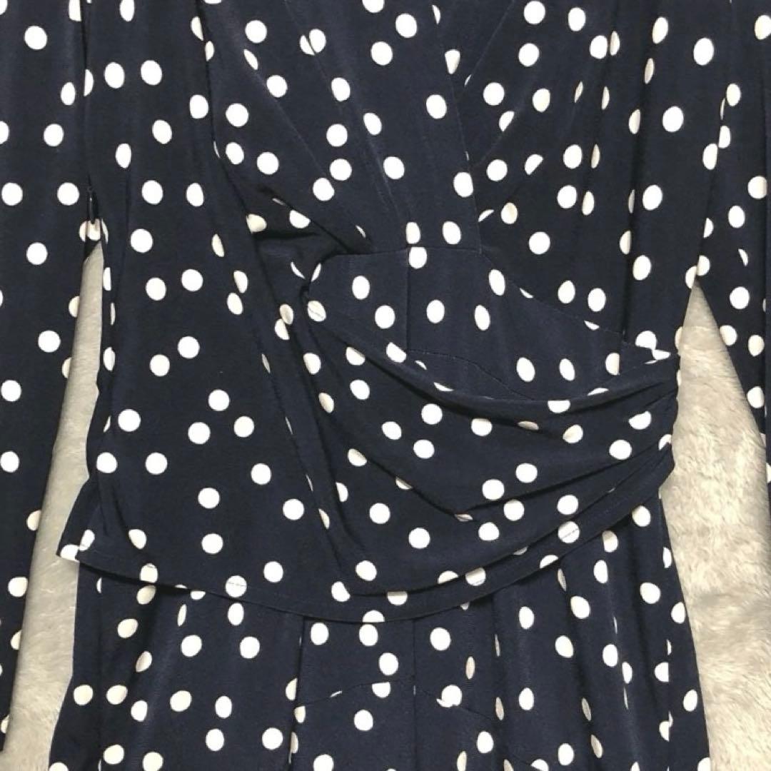 kay me♡カシュクールワンピース ひざ丈 七分袖 ドット 9