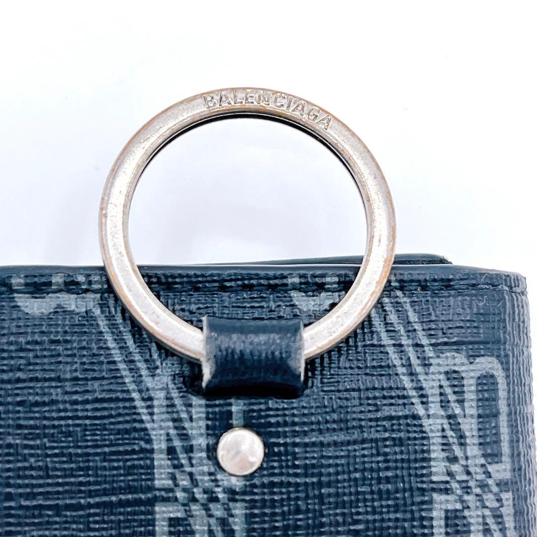 バレンシアガ 640537 レザー ロゴ 6連 キーケース