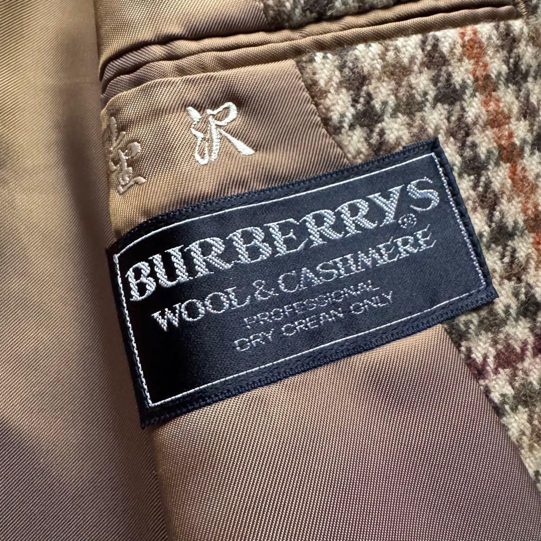 burberrys カシミヤ混　バルマカンコート　ガンクラブチェック　Mサイズ