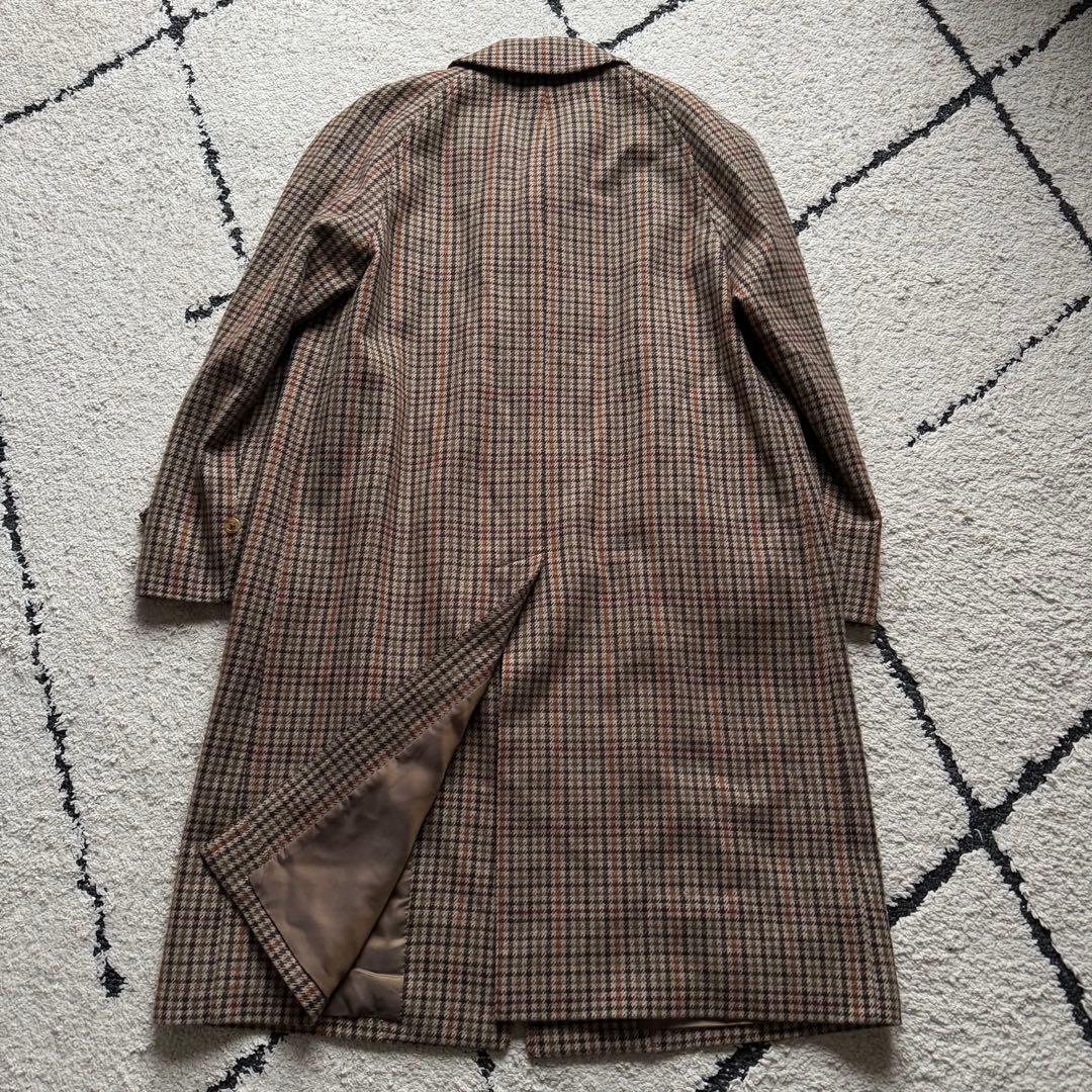 burberrys カシミヤ混　バルマカンコート　ガンクラブチェック　Mサイズ