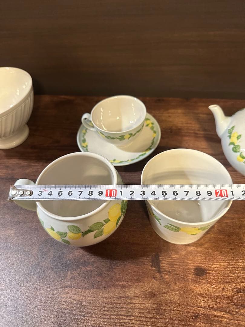 阿部慎太朗 檸檬バイカラーティーセット6点　※バラ売り不可