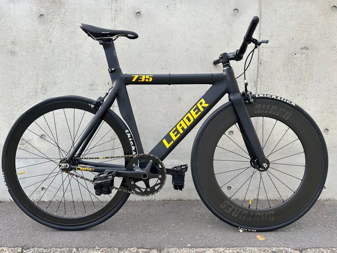 LEADER BIKE 735 TR CUSTOM M黒黄色 エアロピストバイク