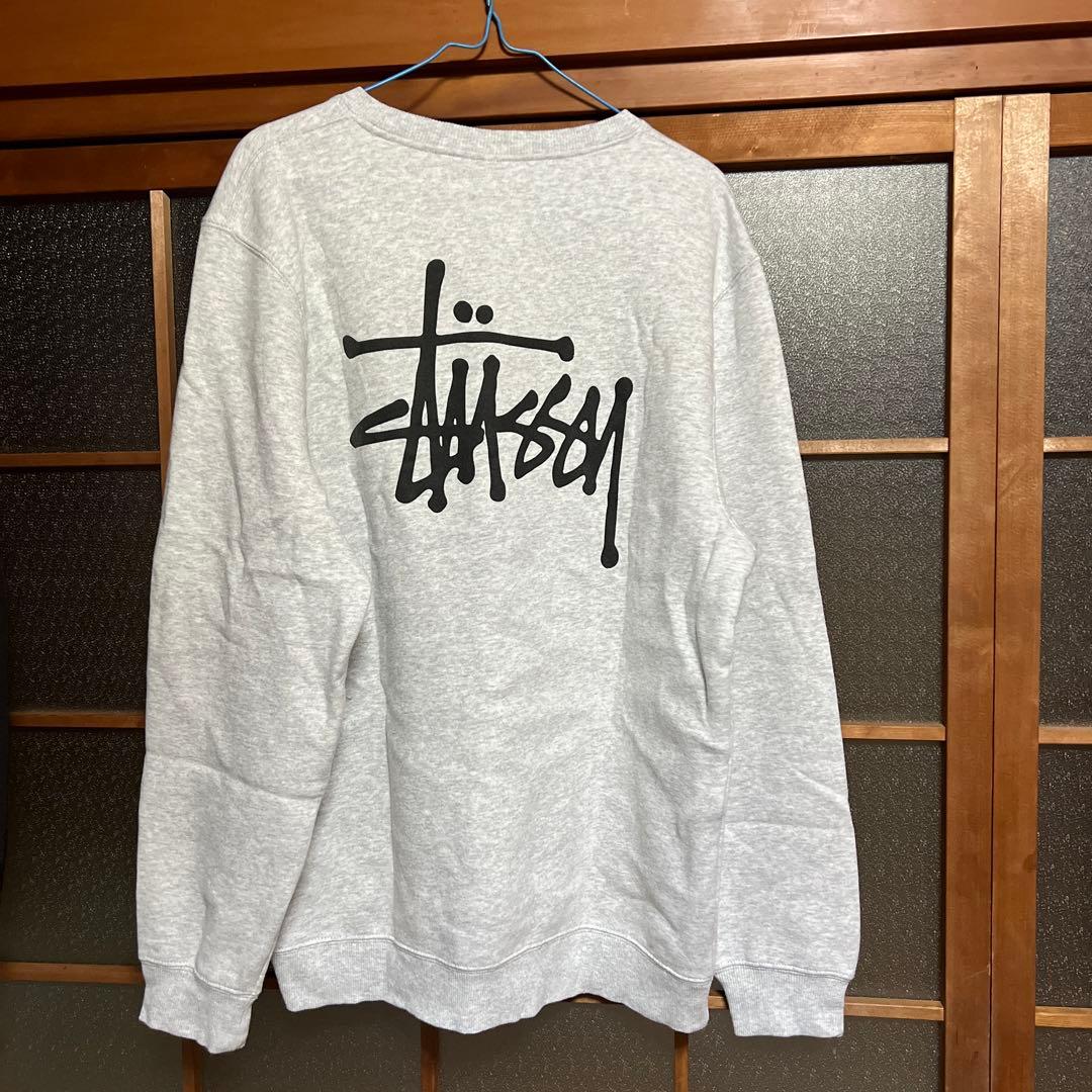 Stussy グレー スウェット トレーナーM【JPサイズL】相当
