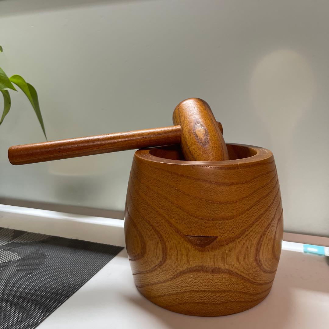 臼と杵 ミニうす 木製 餅つき 正月 イベント 行事 - メルカリ