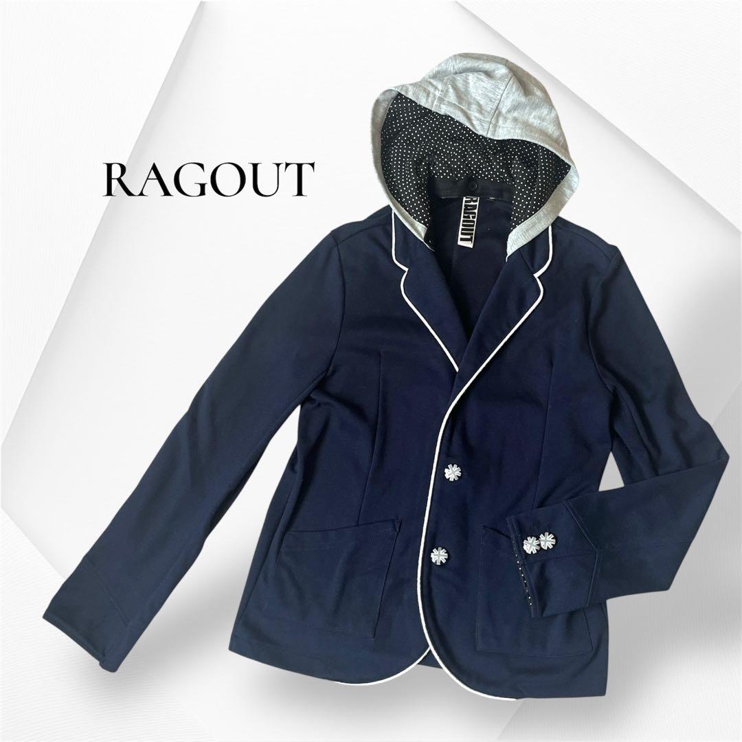 アベイル ネイビー フード付きテーラードジャケット ユニオンジャック