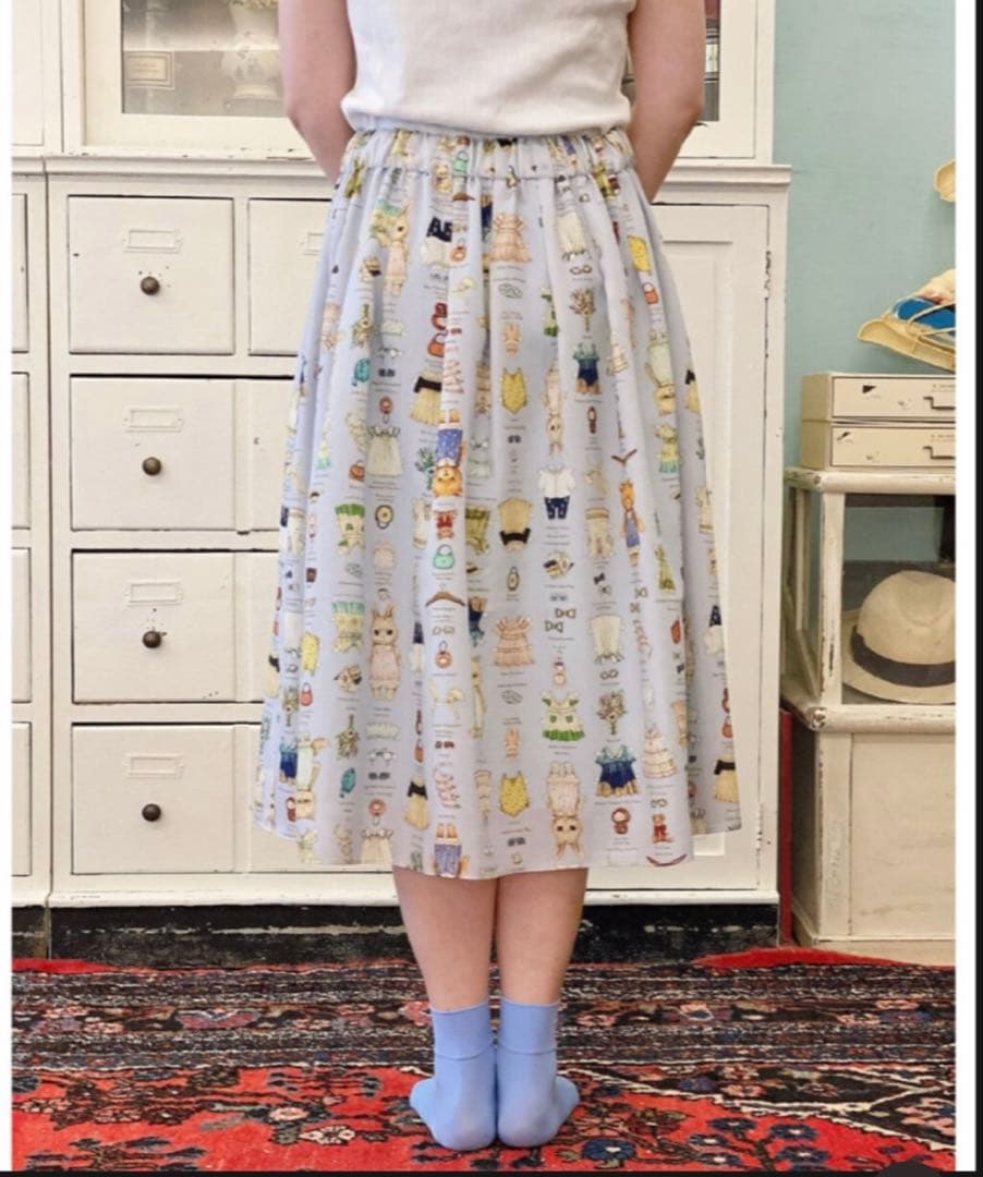 yukiemon／ユキエモン★テキスタイル丈長スカート（着せ替え）