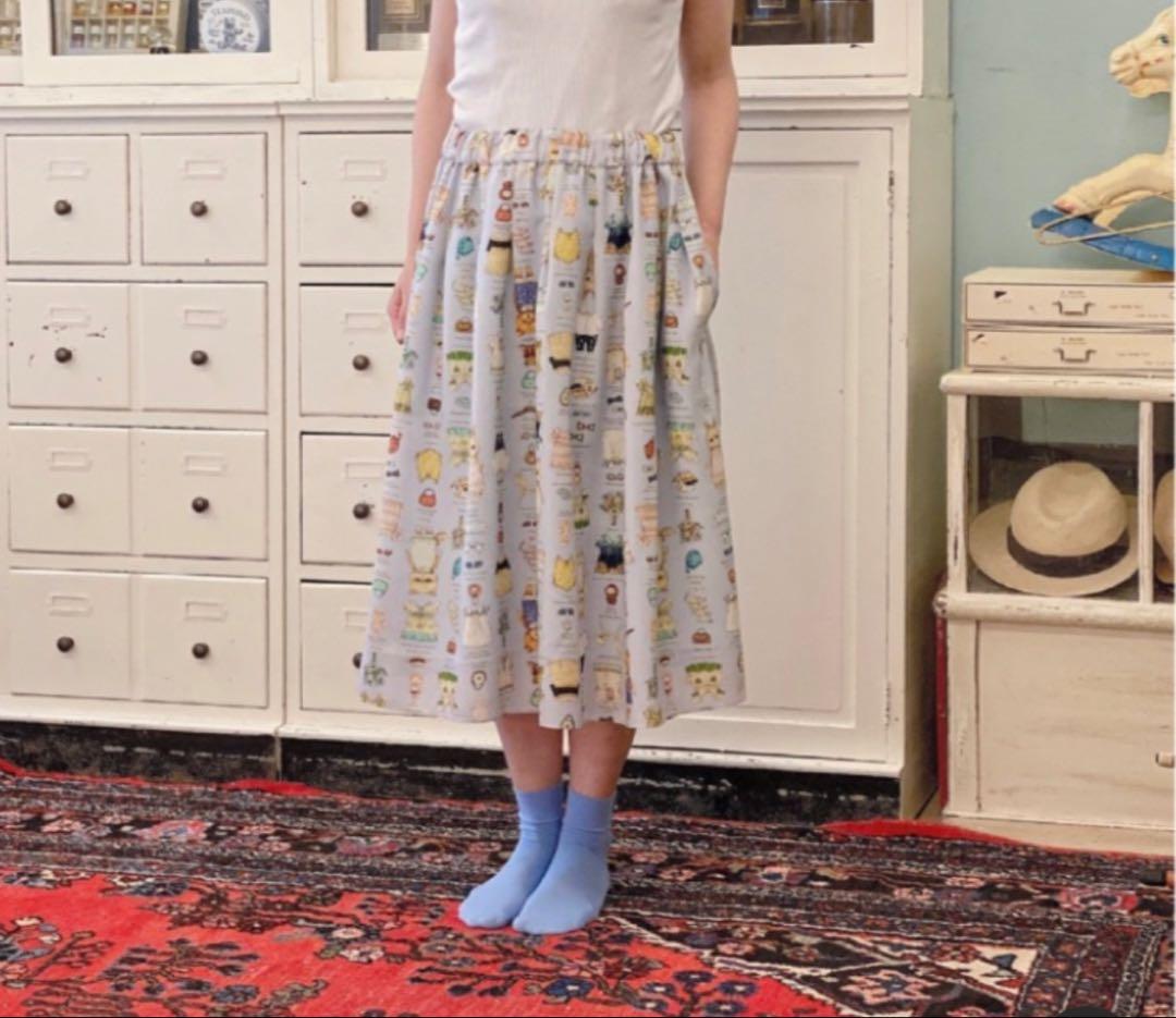 yukiemon／ユキエモン★テキスタイル丈長スカート（着せ替え）