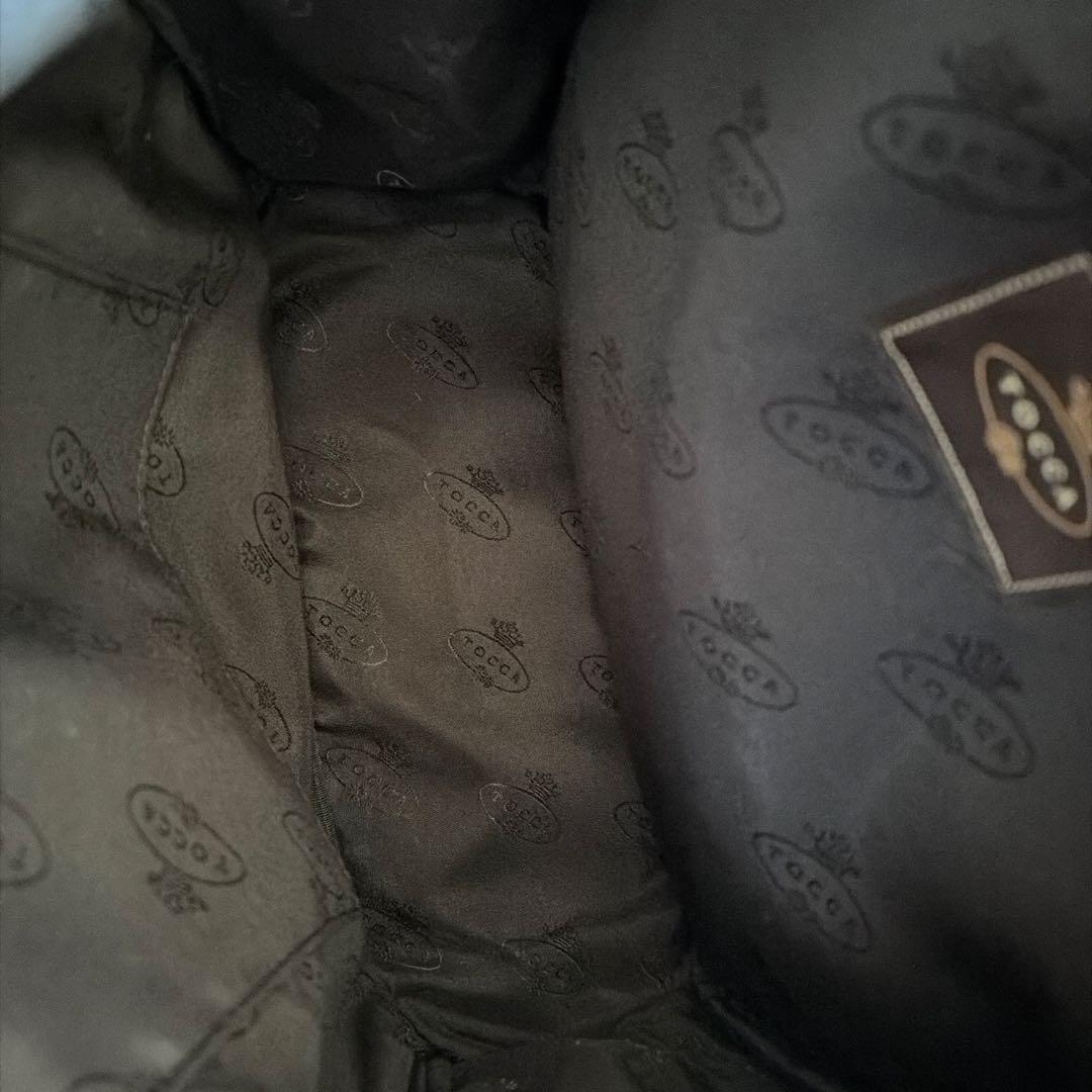 美品 TOCCA 現行品 リュックサック リボン ブラック 黒 A4収納可能