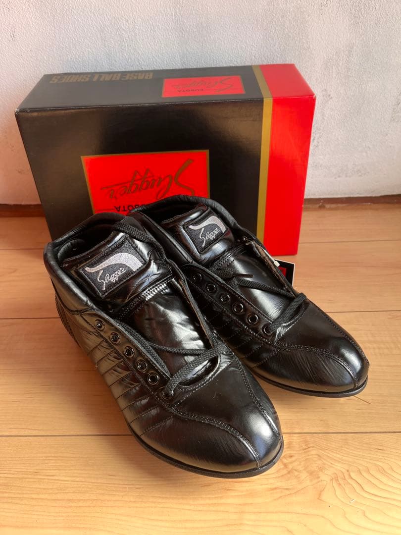 【未使用本革】久保田スラッガー 野球スパイク 26.5cm 金具 D-163