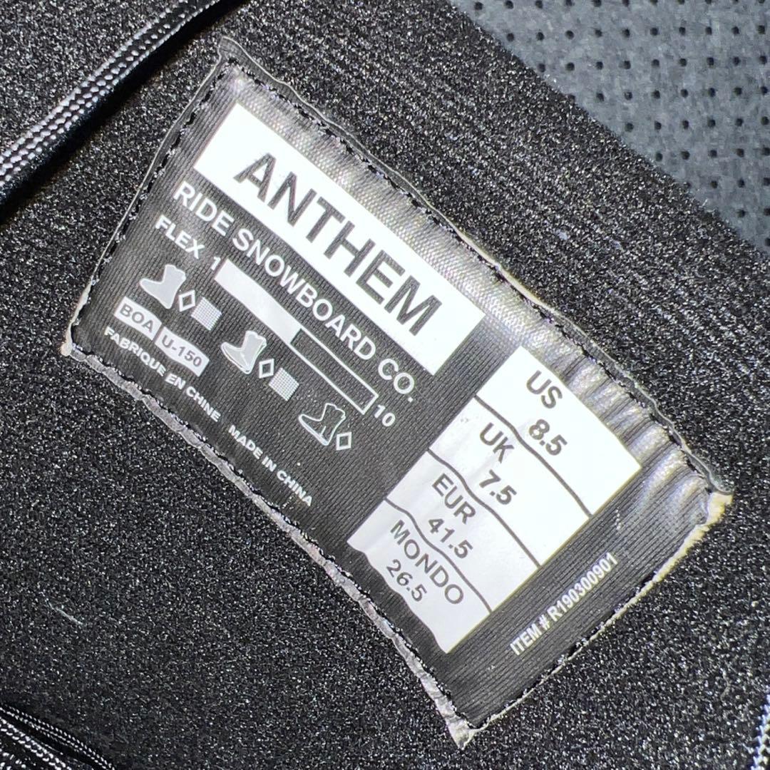 数回使用 26.5cm メンズ RIDE ANTHEM BOA ブーツ