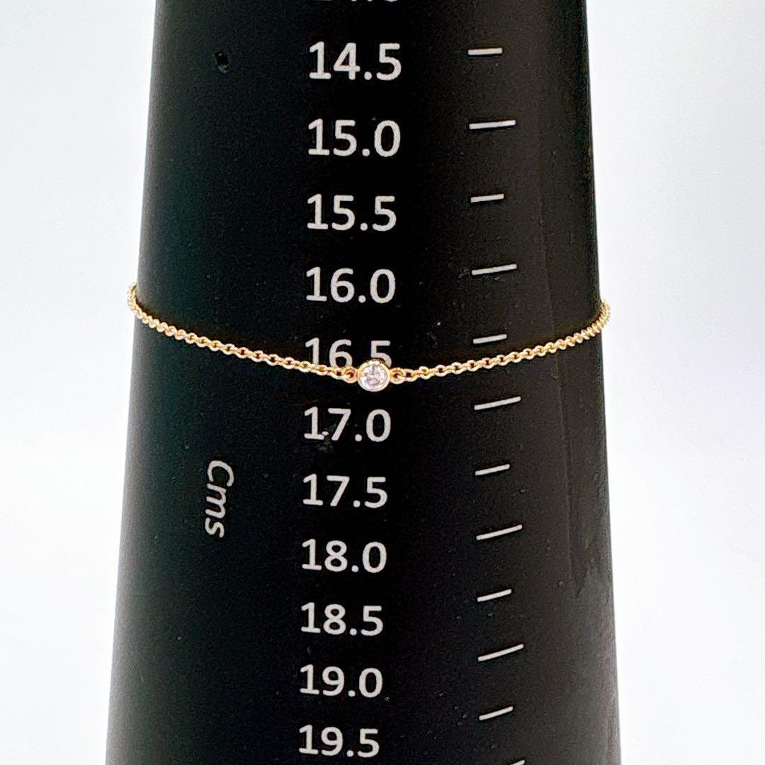 極美品 オールドティファニー バイザヤード 3.1mmブレスレット k18