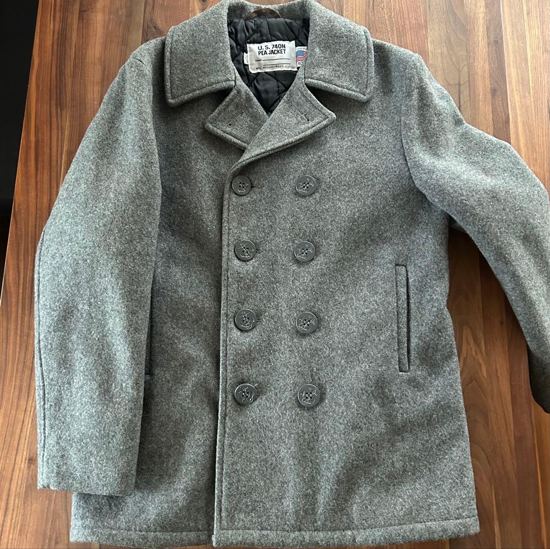美品✨】 schott ピーコート usa製 グレー 40-格安 通販 公式