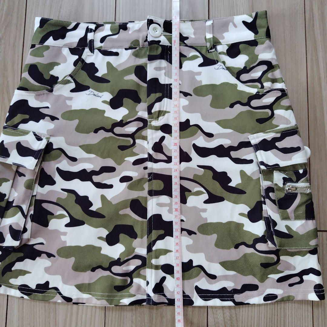 ☆デルソルゴルフ☆スカルデザイン迷彩 ポロシャツL スカートM