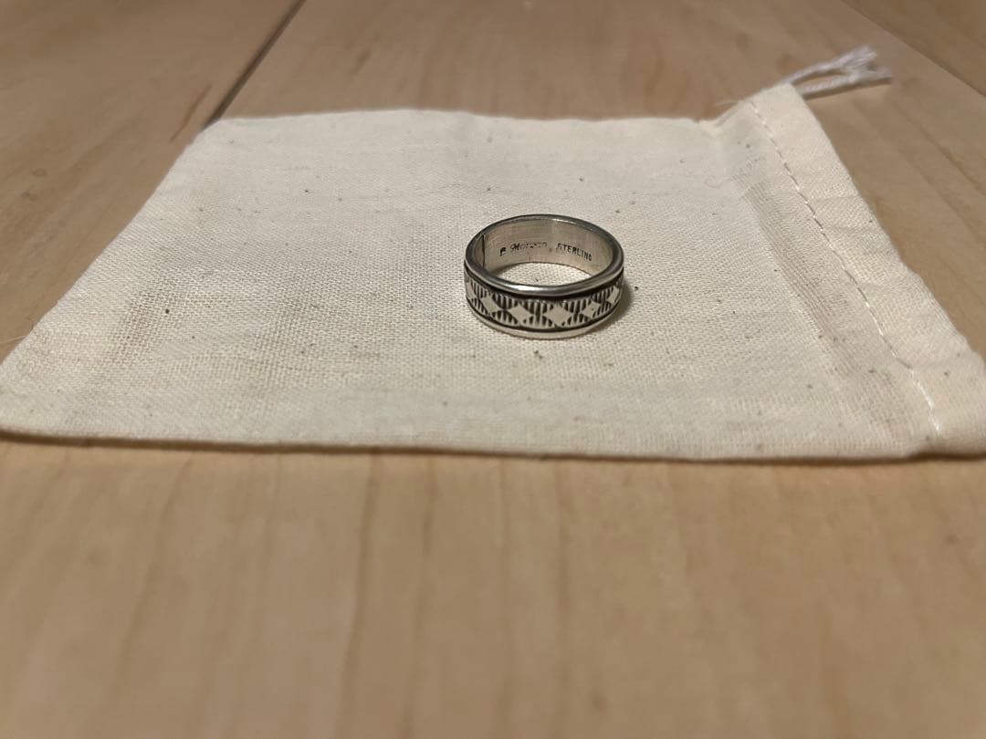 ナバホ族 ブルースモーガン作 スタンプワークリング インディアン