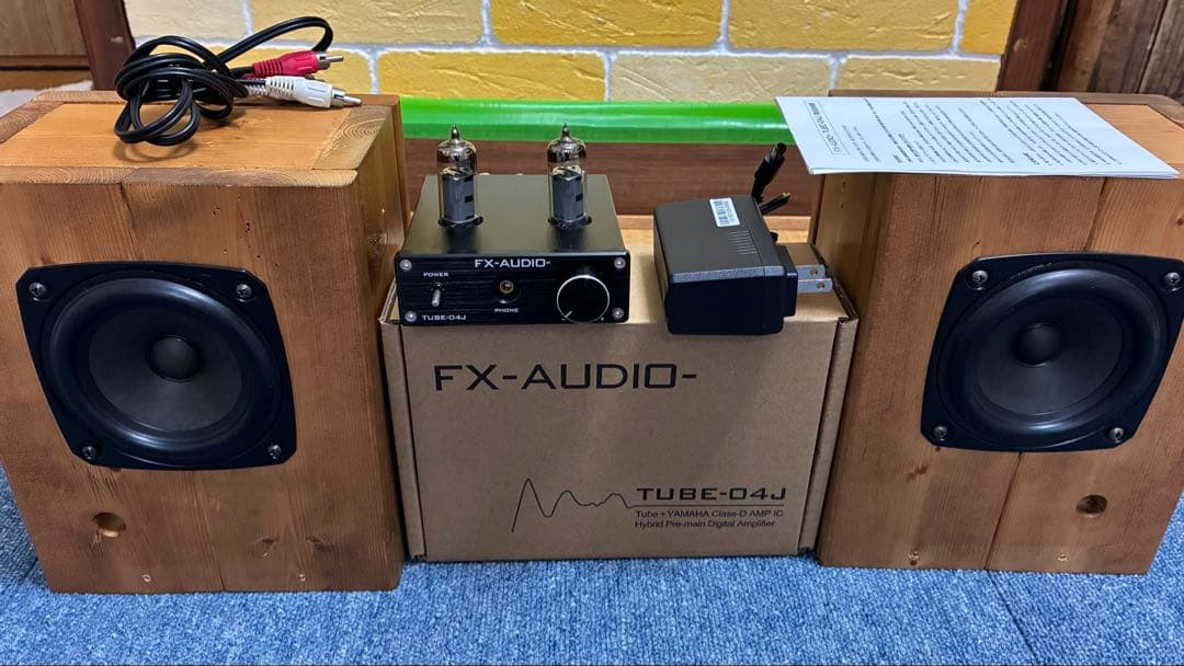 FX-AUDIO TUBE-04J 真空管アンプ fostexスピーカーセット