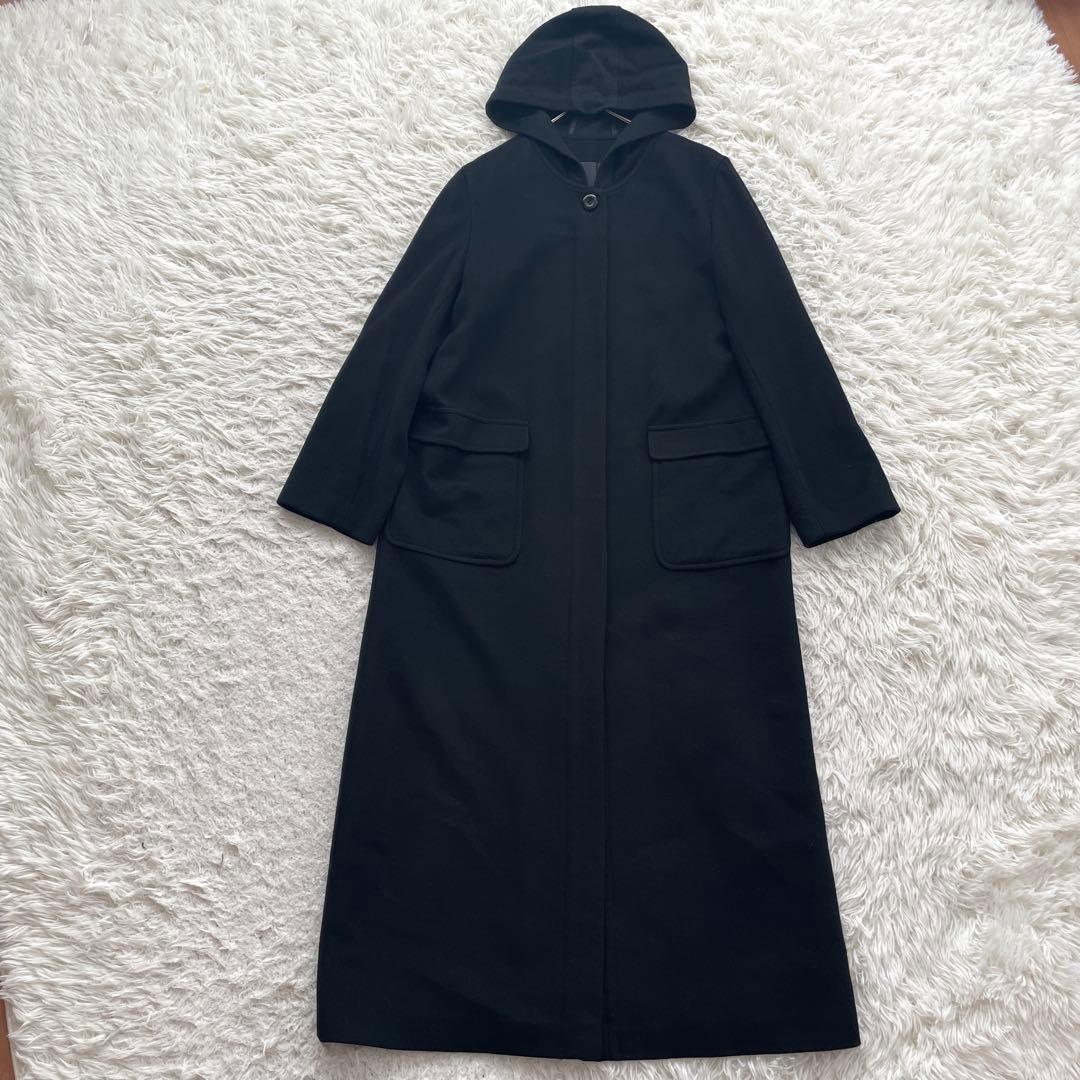ru カシミヤ100% Aライン　ロング　コート　大きいサイズ