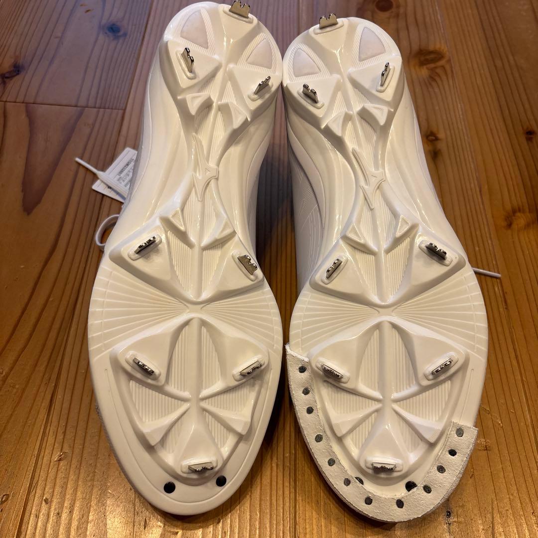 【新品・未使用】ミズノ 野球スパイク 28.5cm ホワイト×ホワイト