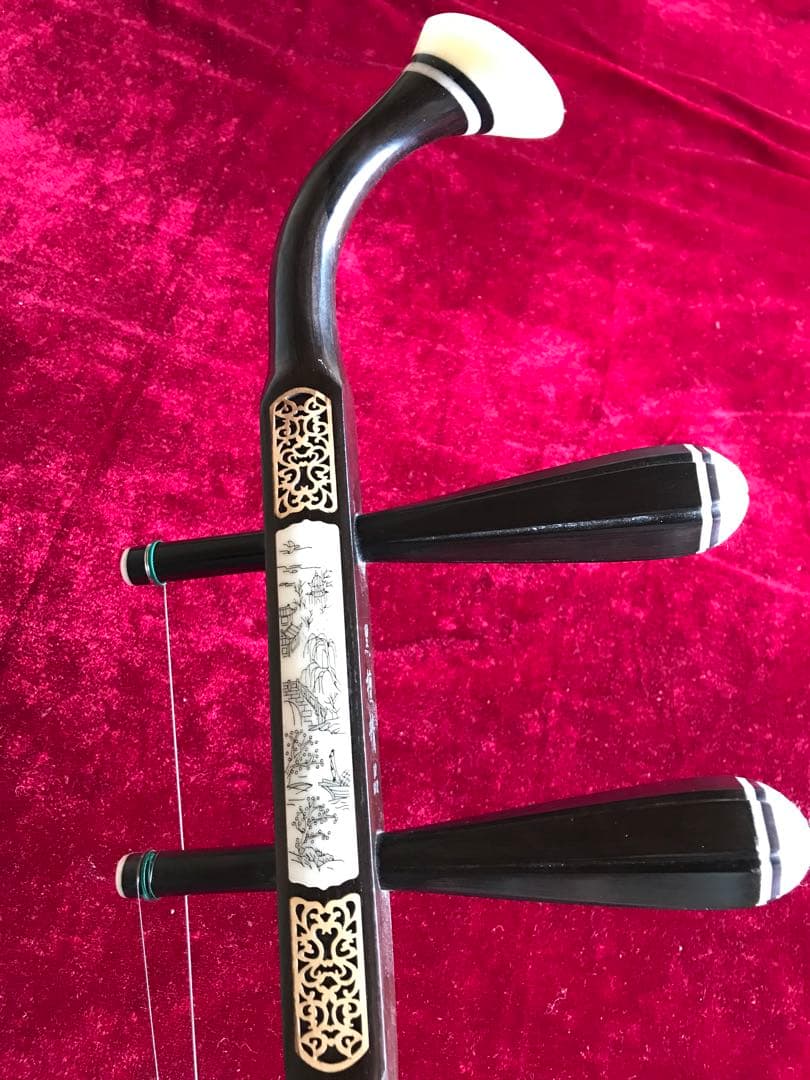 大特価・二胡★上級黒檀★古月琴坊・黄建洪製作★十年保証★二胡必需品セット