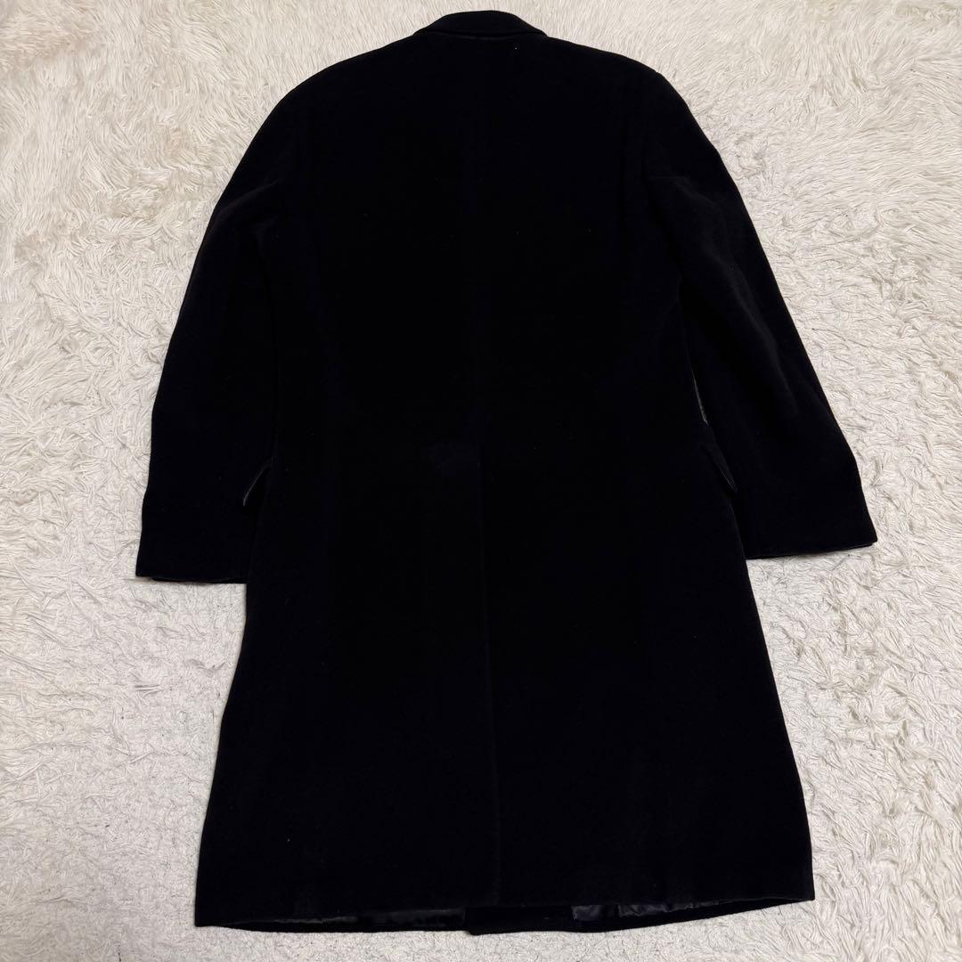 最高級極美品　Lサイズ相当 ジョルジオアルマーニ　ダブルチェスターコート　黒