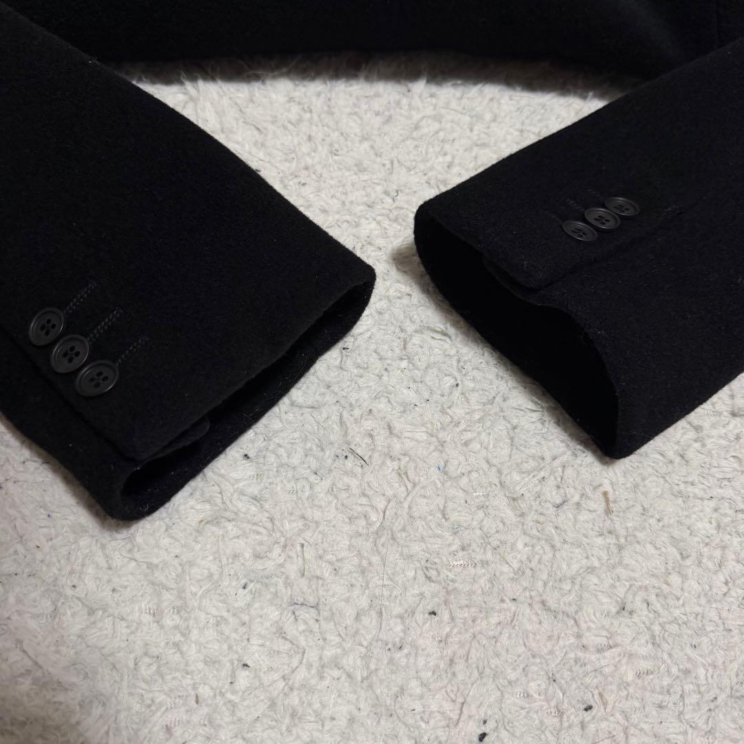 最高級極美品　Lサイズ相当 ジョルジオアルマーニ　ダブルチェスターコート　黒