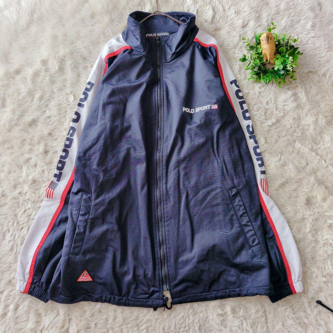 超人気 90sビンテージ POLO SPORT セットアップ 旗ロゴ ジャージ