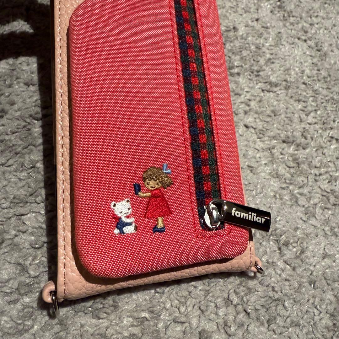 AJEW×FAMILIAR エジュー ファミリア マルチケースM ピンク