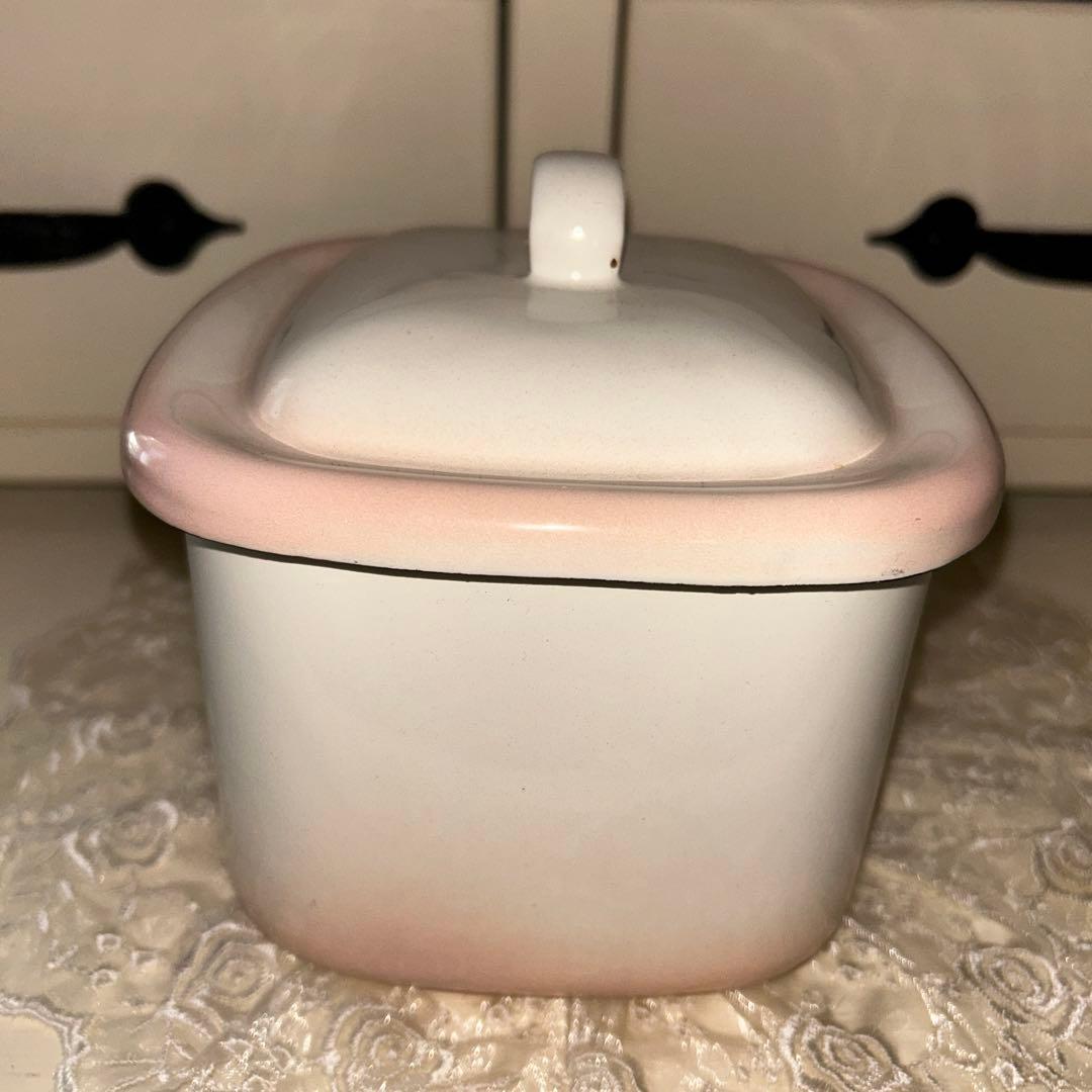 マニーローズ　ホーローみそポット