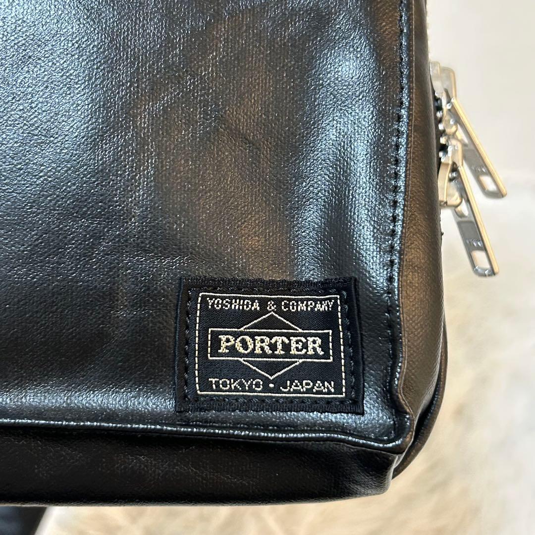 【新品未使用✨フリースタイル】ポーター　ボディバッグ　レザー　ブラック　人気商品