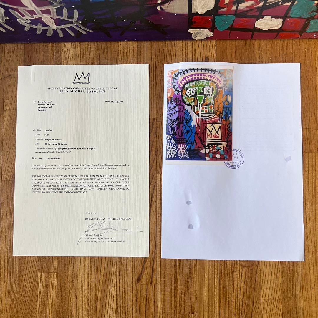 貴重 ジャン=ミシェル・バスキア 大型肉筆油彩画 - メルカリ