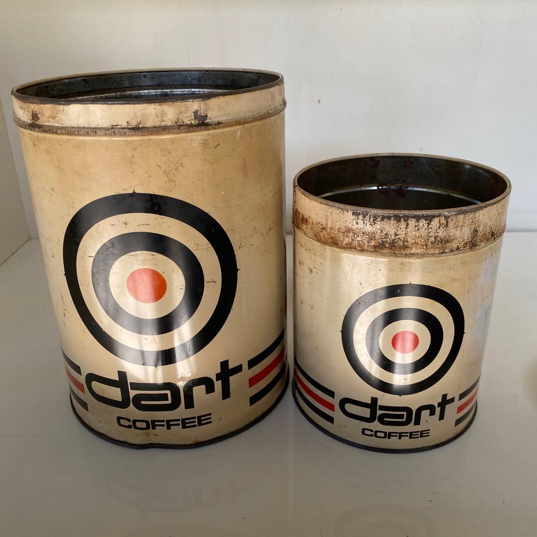 dart コーヒー空き缶 大小セット 昭和レトロ ヴィンテージ