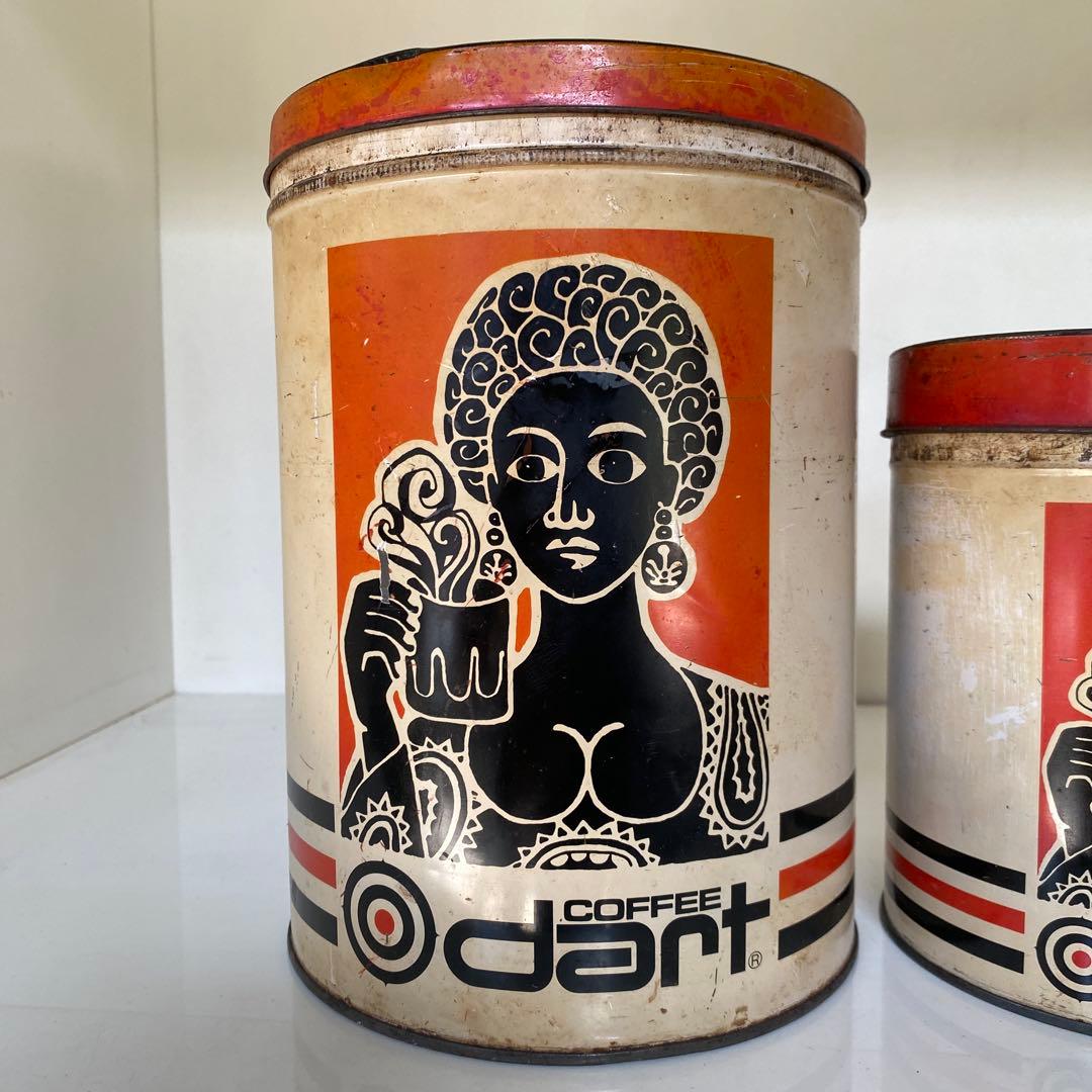 dart コーヒー空き缶 大小セット 昭和レトロ ヴィンテージ