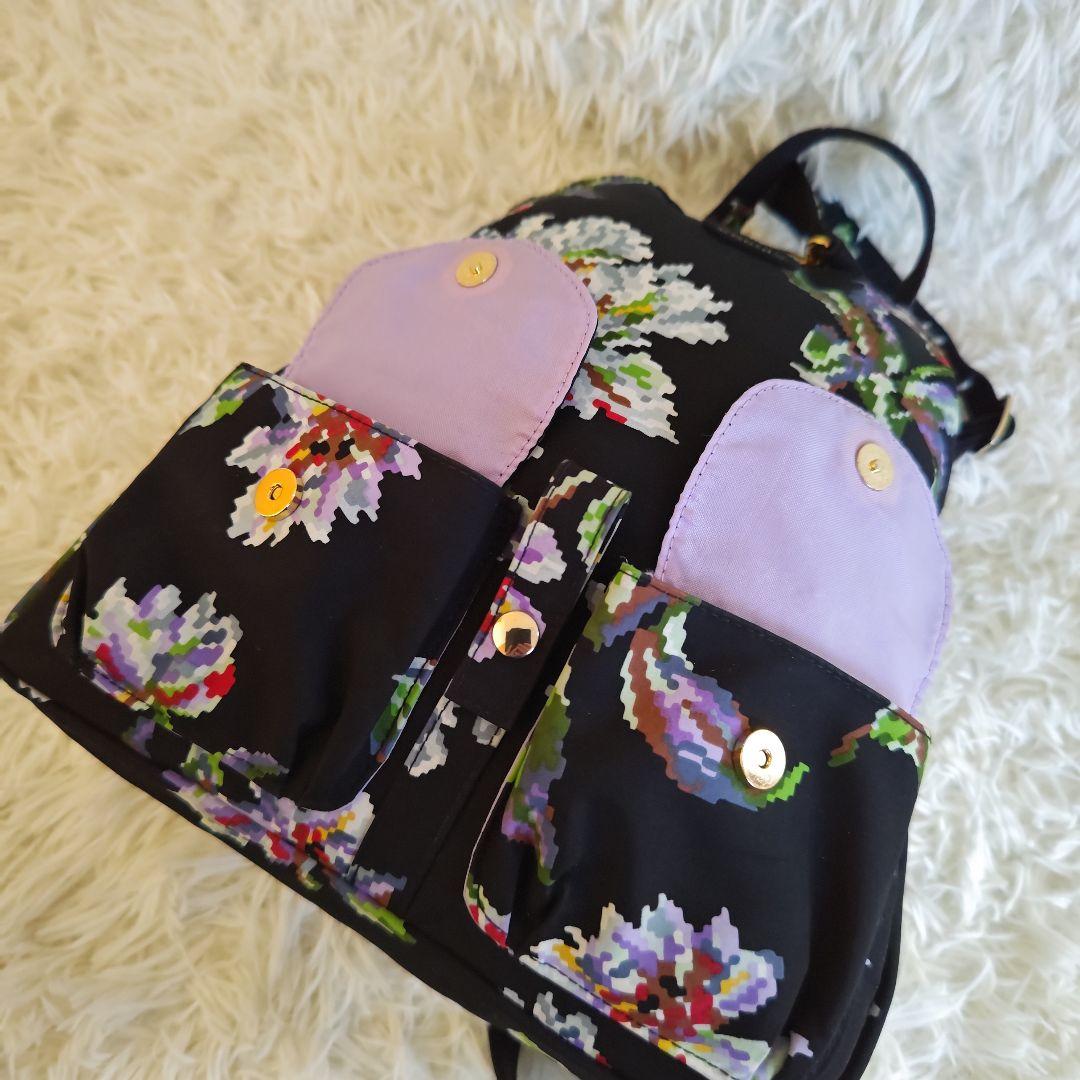 【極美品✨】FEILER フェイラー 花柄 リュック 2way ブラック