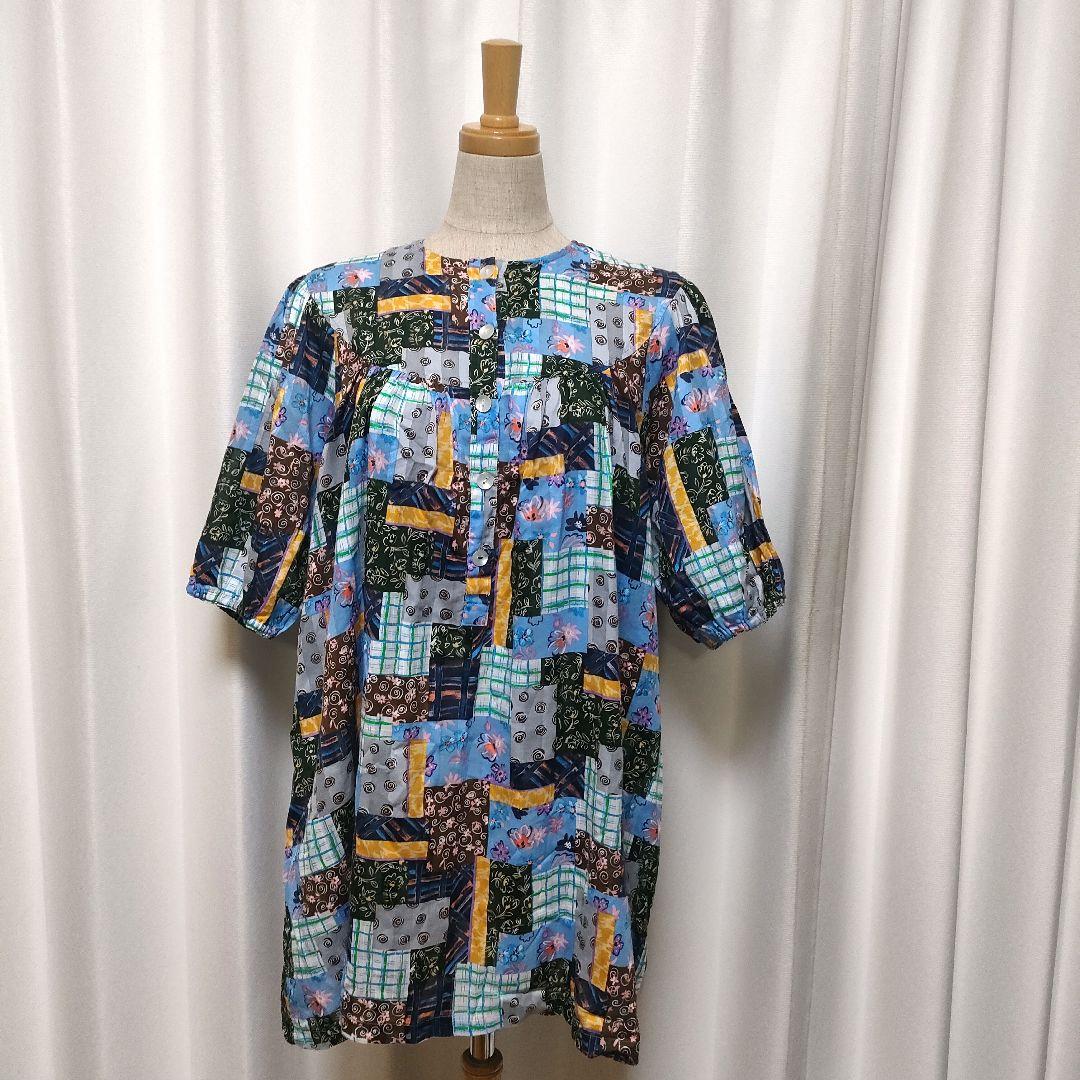 TUNIC 鴨居羊子 総柄 パジャマ プルオーバー