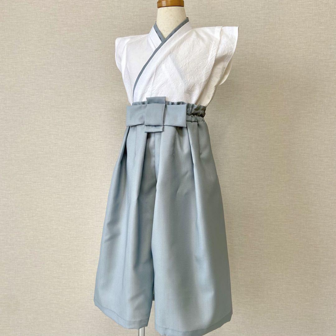 七五三 羽織袴セット 男の子 5歳 和しじら織 ハンドメイド